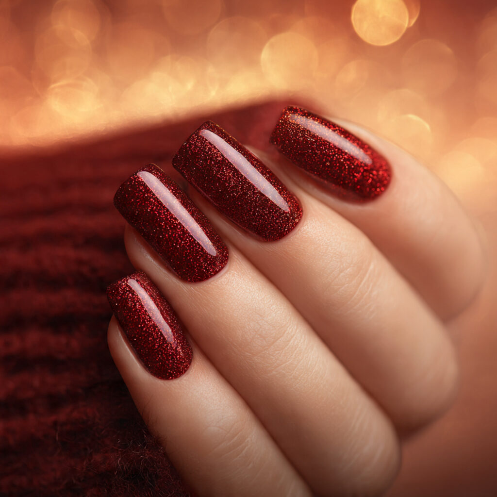 Red Nails Inspiration: 25 Stunning Designs to Copy Now 15 Red Glitter Nails