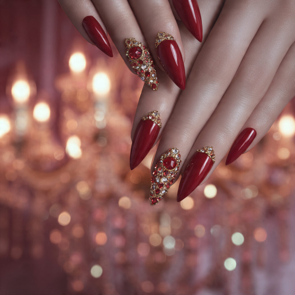 Red Nails Inspiration: 25 Stunning Designs to Copy Now 22 Red Quince Nails