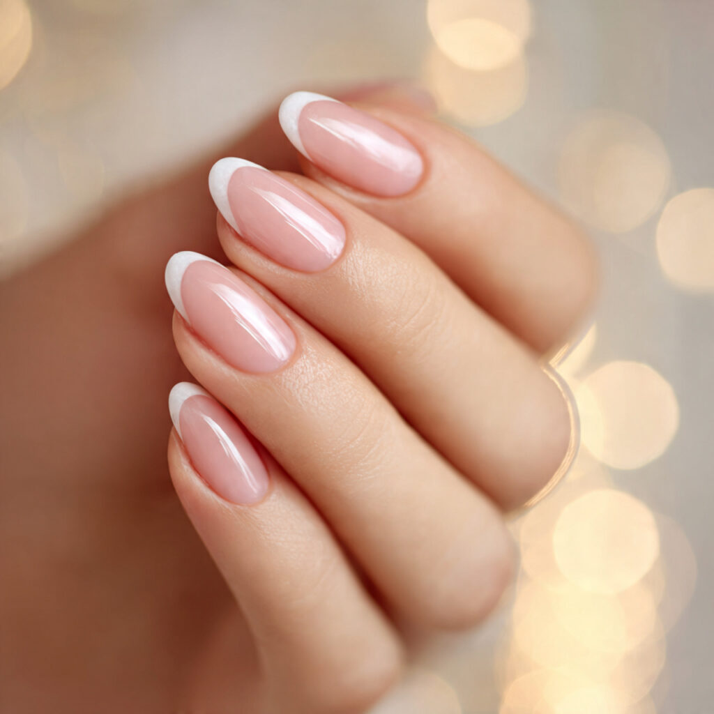 Short Almond Nails French