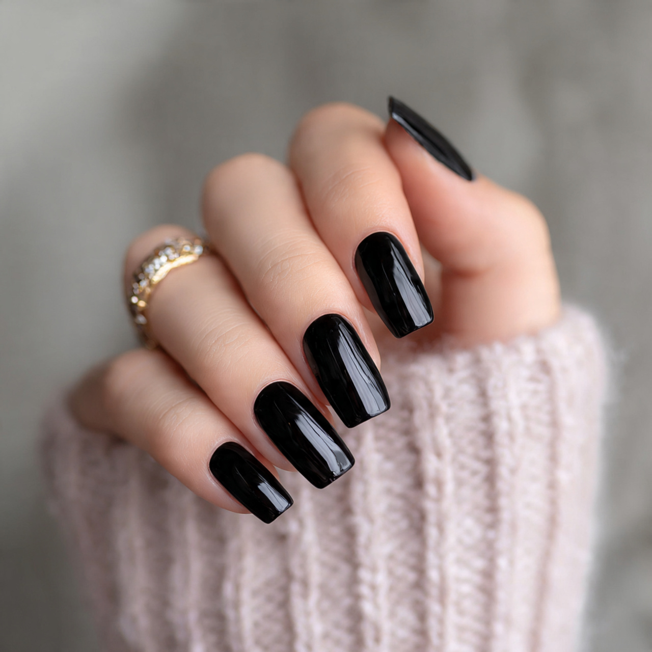 Black Coffin Nails: 18 Stunning Designs You Need to Try in 2026 3 Short Black Coffin Nails Look
