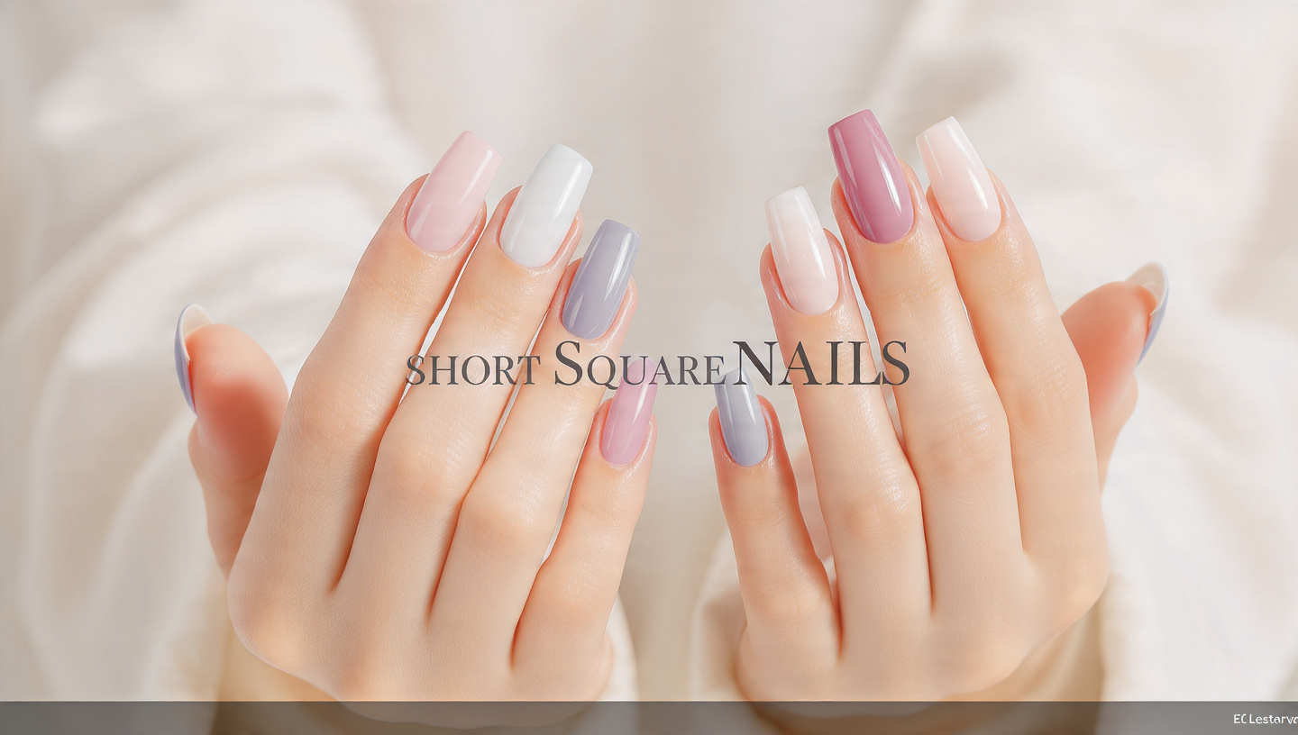 Short Square Nails:  16 Minimalist Designs That Always Look Elegant