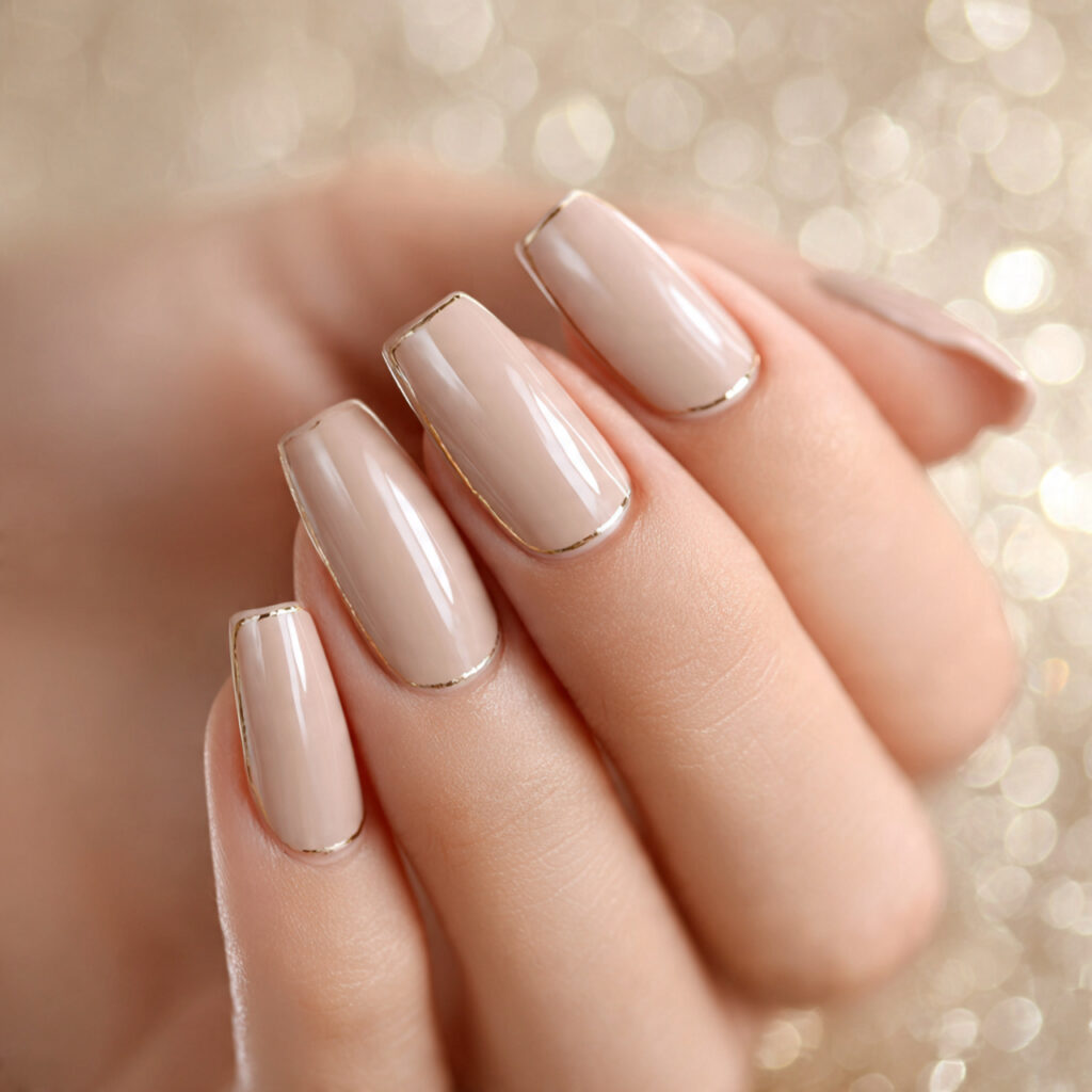 Simple Short Coffin Nail Designs