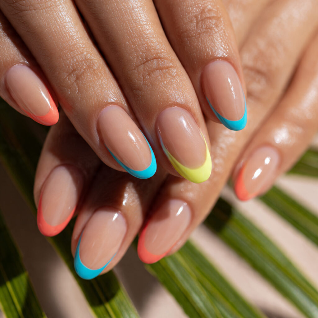 Almond French Nails for Summer