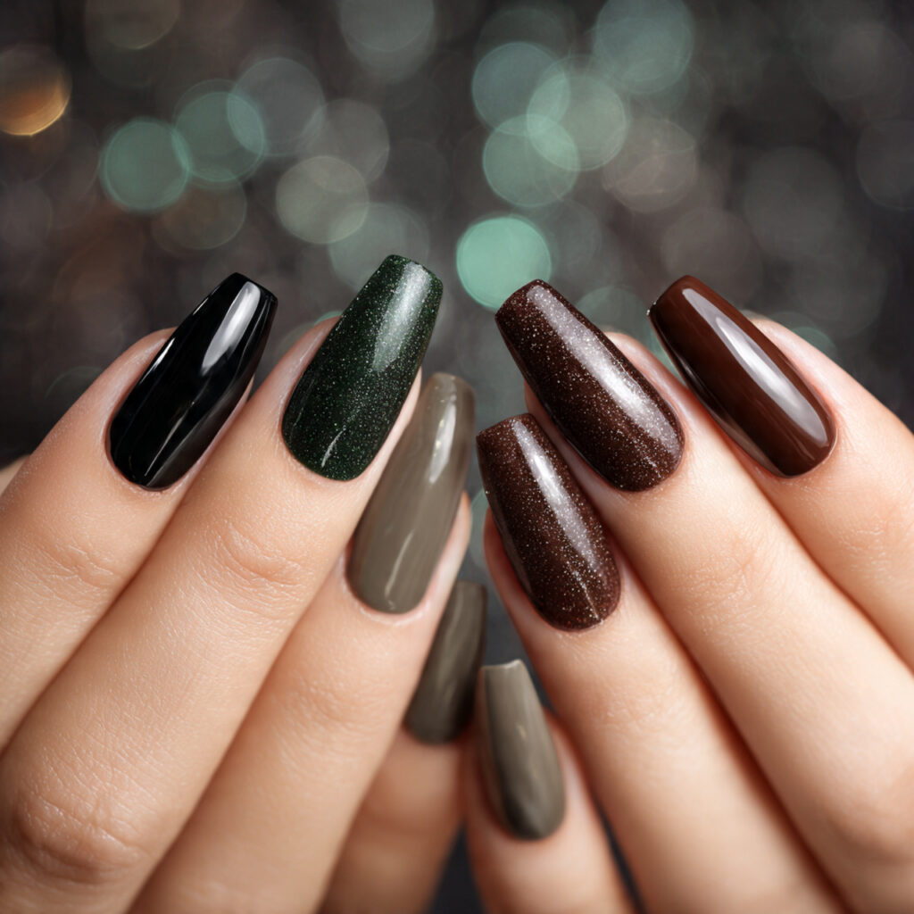 Trendy Short Coffin Nail Colors