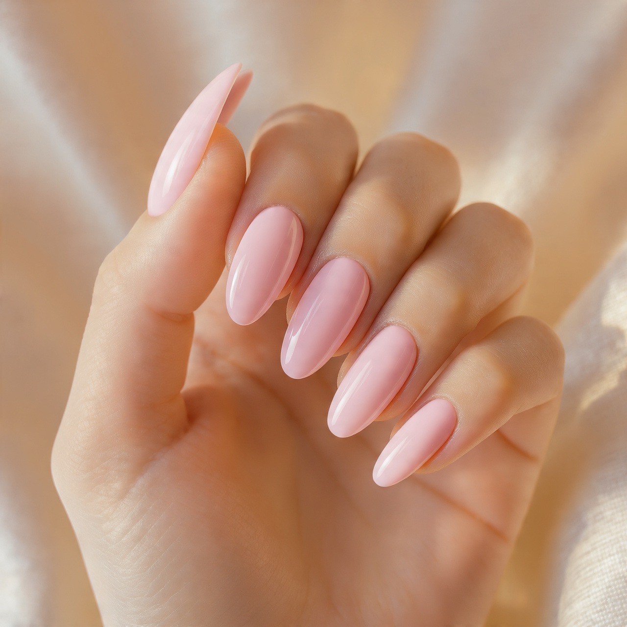 Acrylic Cute Pink Nails