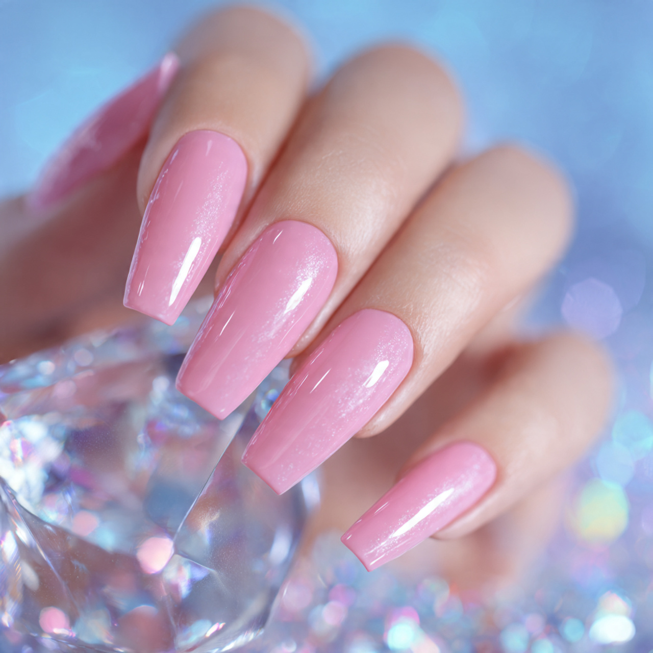 Pink Square Nails: 15 Stunning Ideas You Need to Try Now 6 Acrylic Pink Square Nails