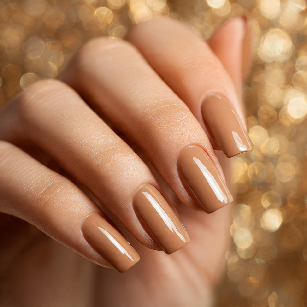 Acrylic Short Nude Nails