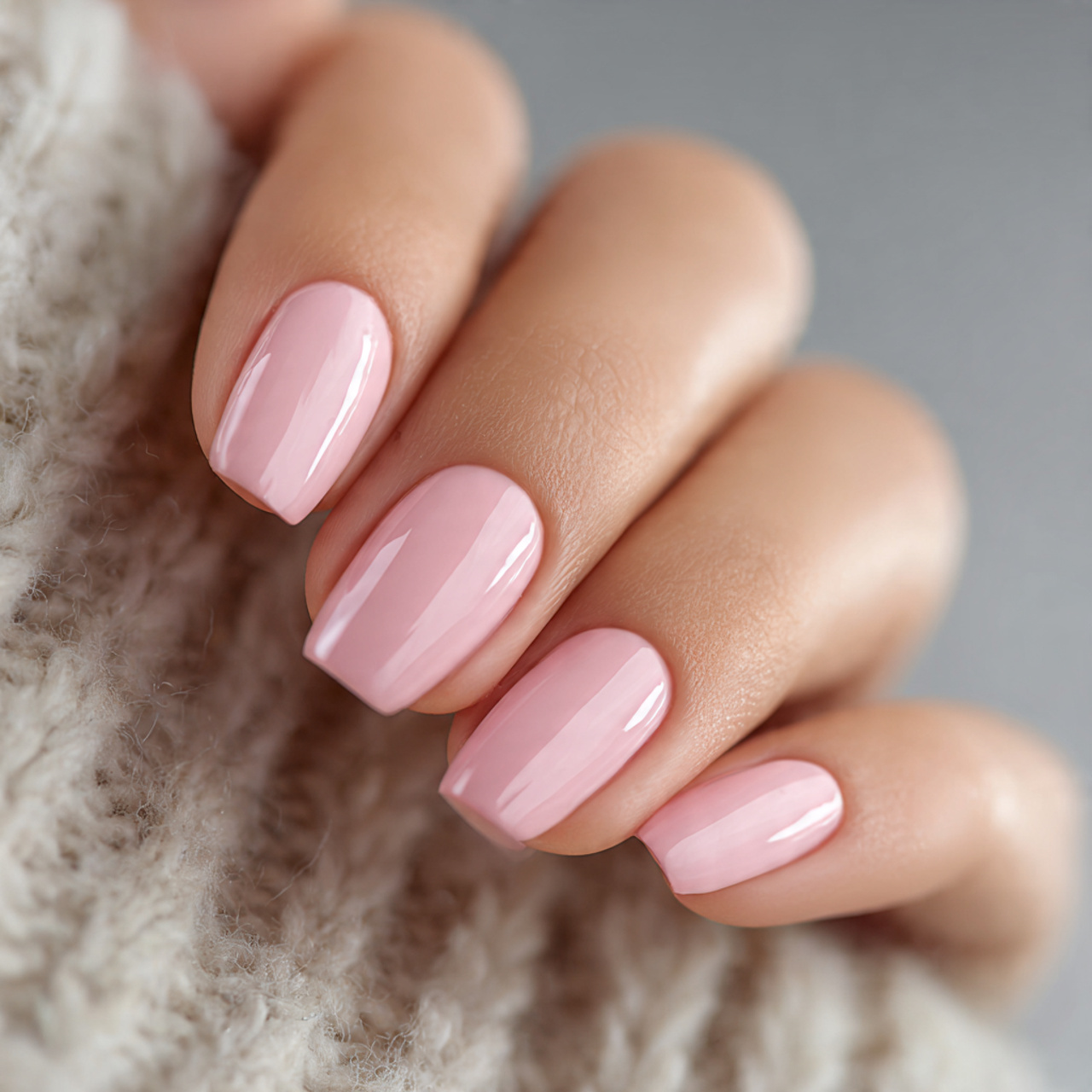 Acrylic Soft Pink Nails