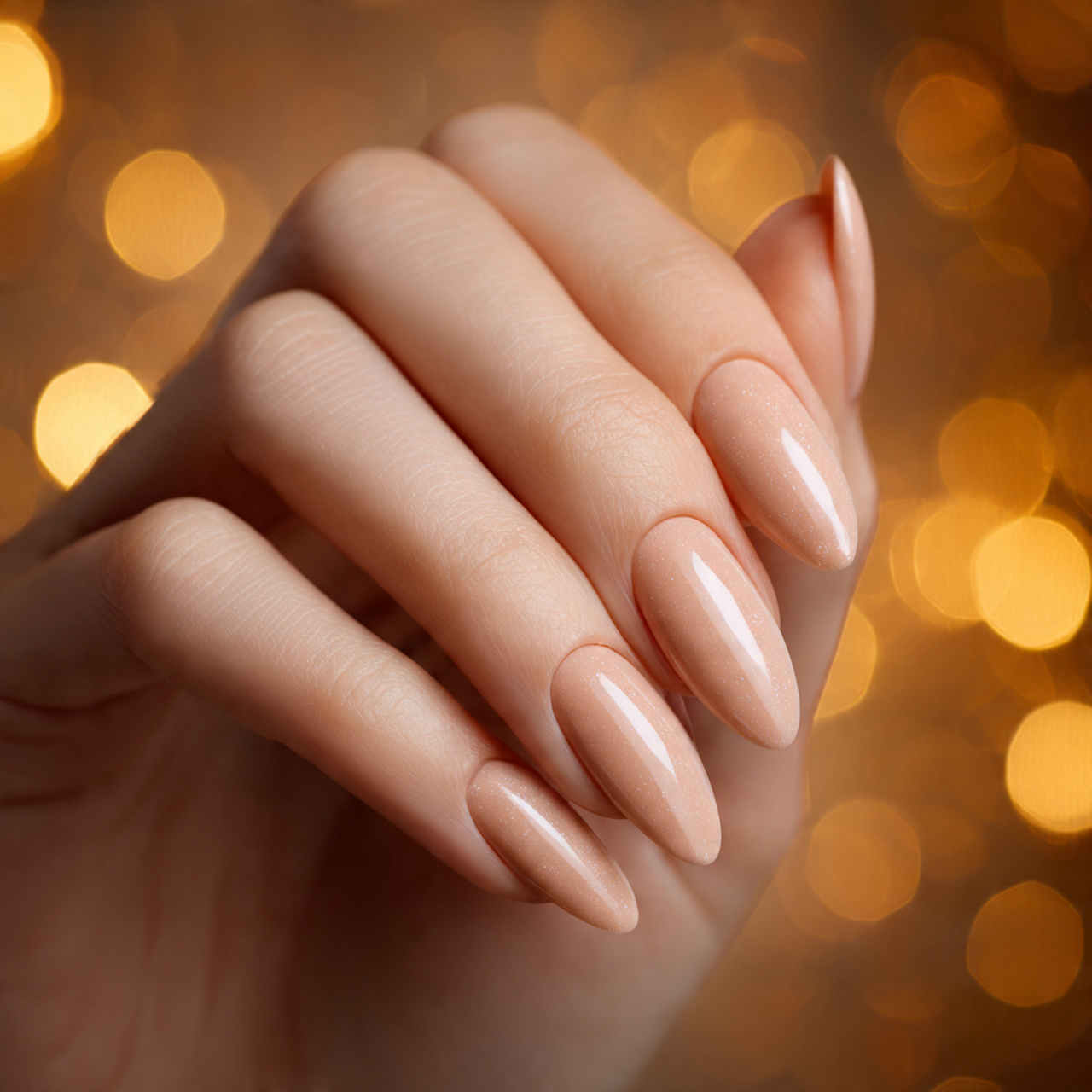 Almond Nude Acrylic Nails