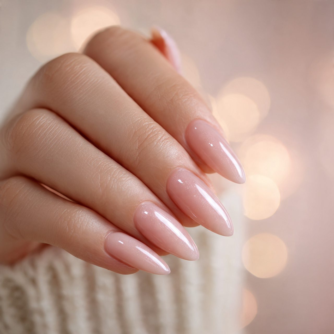 Almond Nude Nail Art Ideas