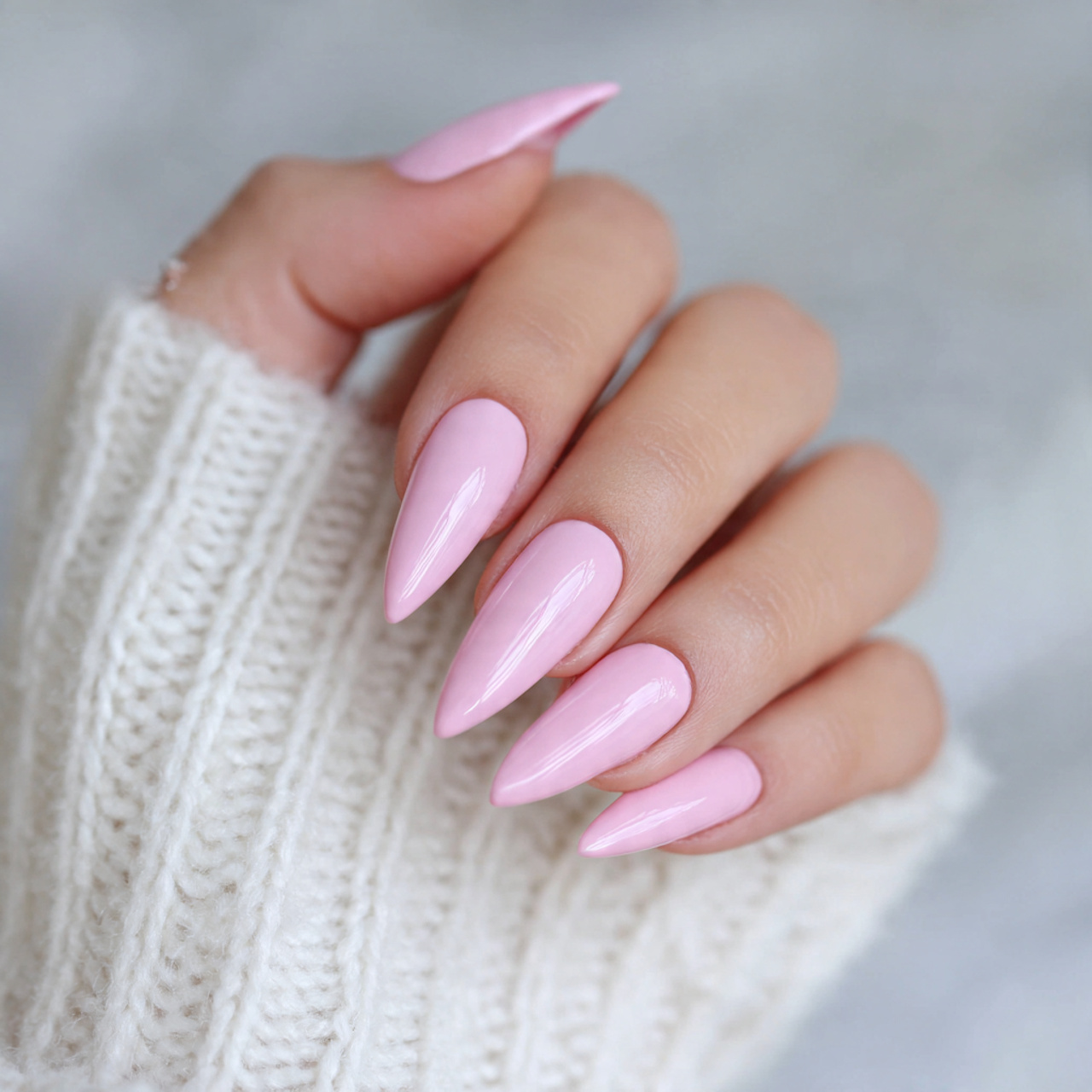 Pink Stiletto Nails: 15 Bold & Chic Designs You’ll Love 11 Baby Pink Stiletto Nails