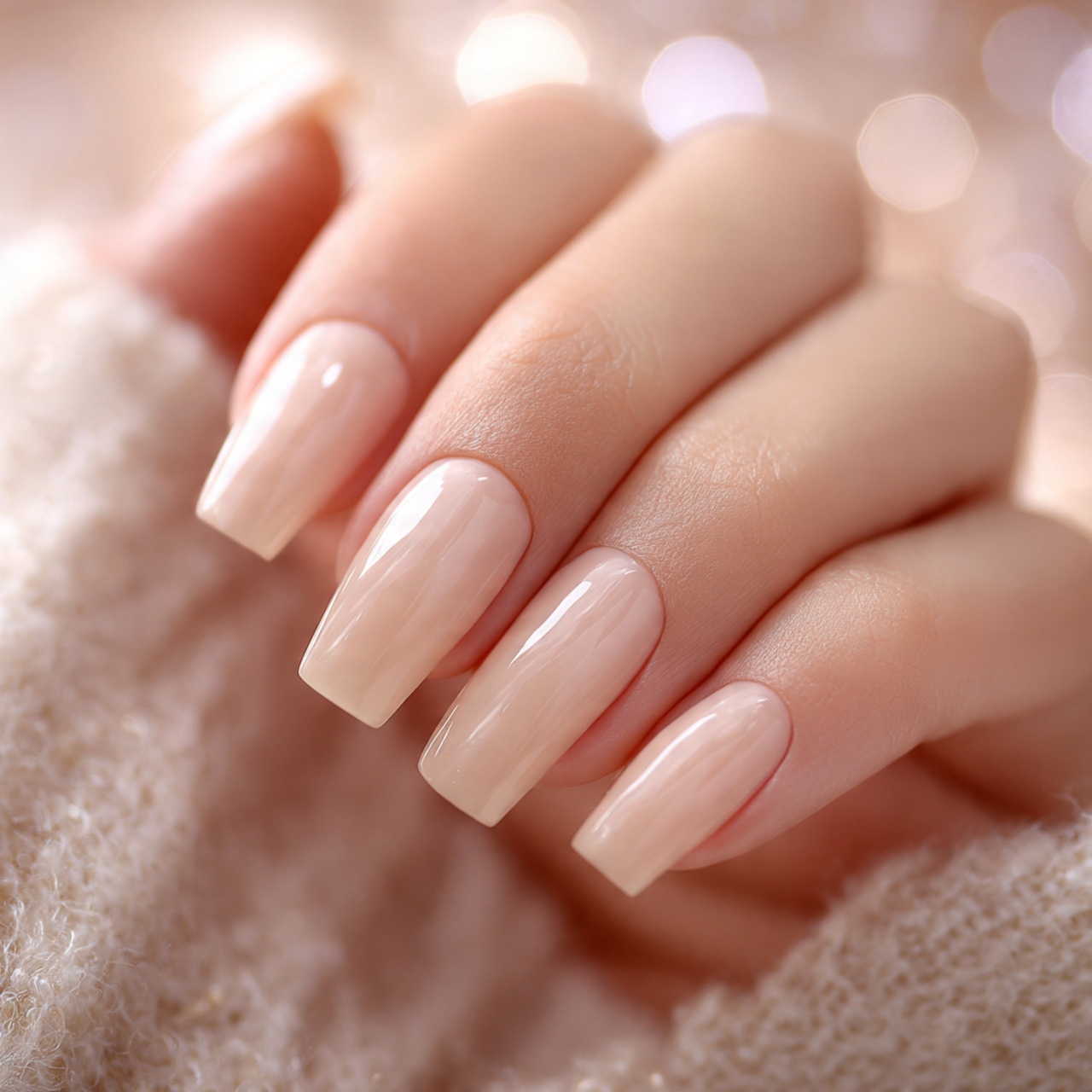 Classic Long Square Nails