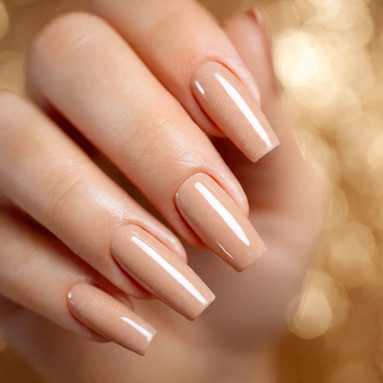 Coffin Nude Nail Art Designs