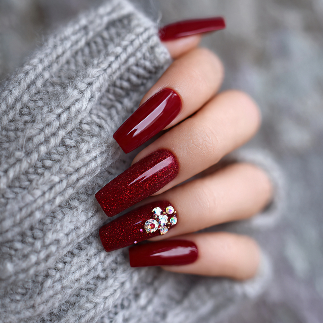 Red Coffin Nails: 17 Bold, Elegant & Trendy Nail Ideas 17 Elegant Red Coffin Nails