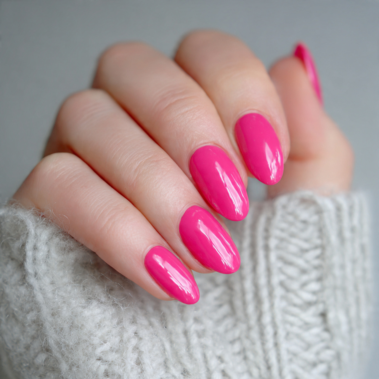 Hot Pink Nails for Summer