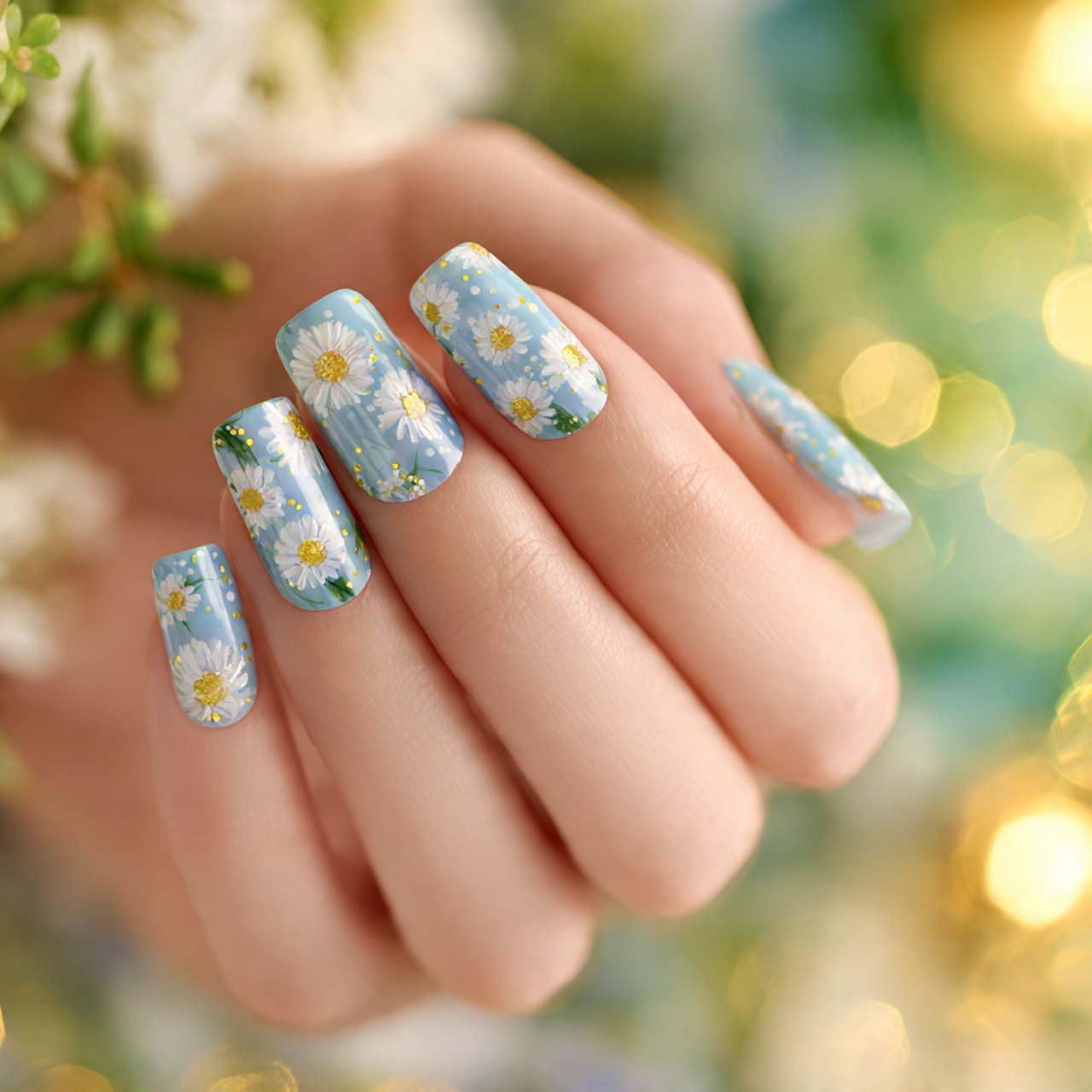 Summer Nails Square: 16 Chic Designs You’ll Want This Season 15 Floral Square Summer Nails