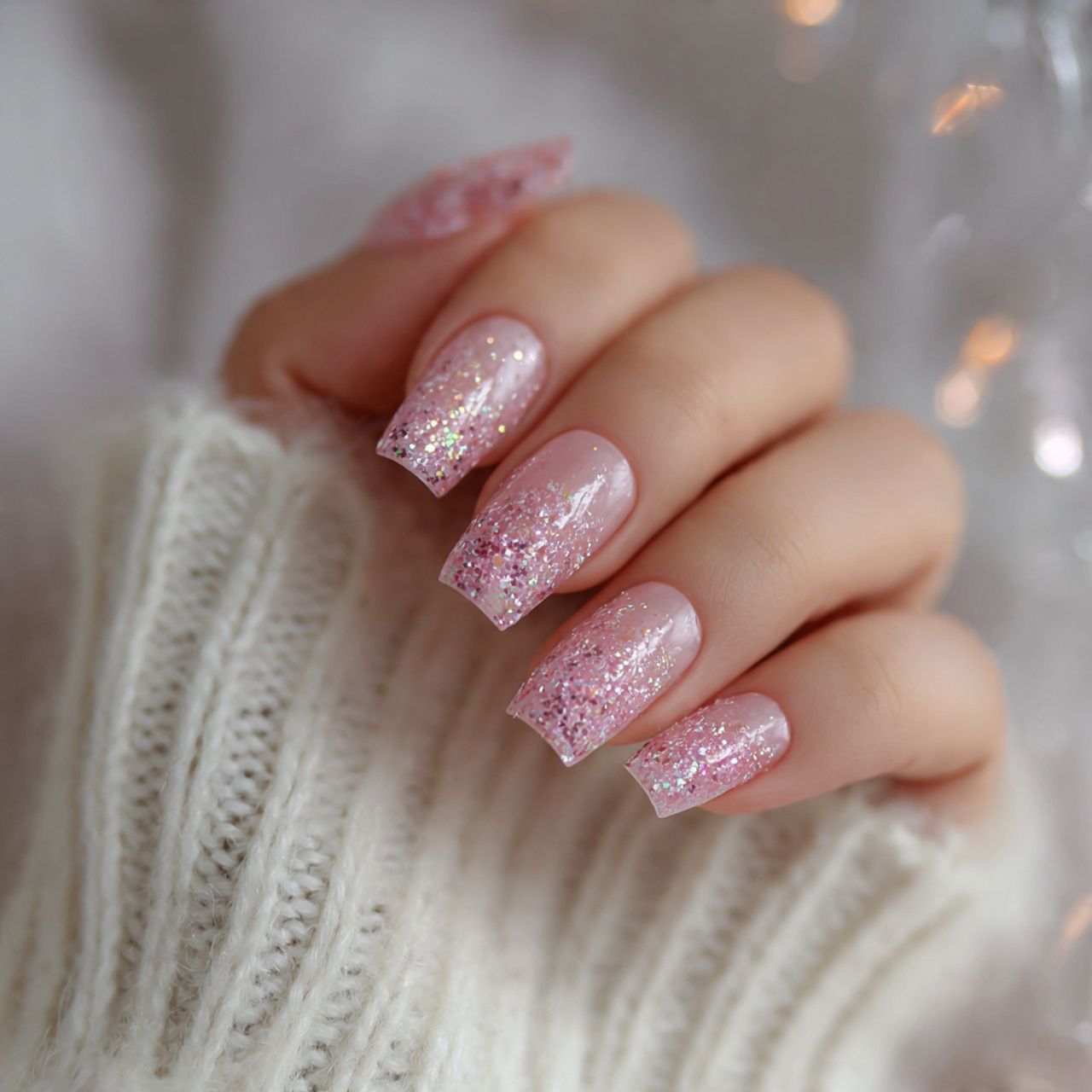 Square Acrylic Nails: 18 Trendy Designs, Tips & Style Ideas 10 Glitter Square Acrylic Nails