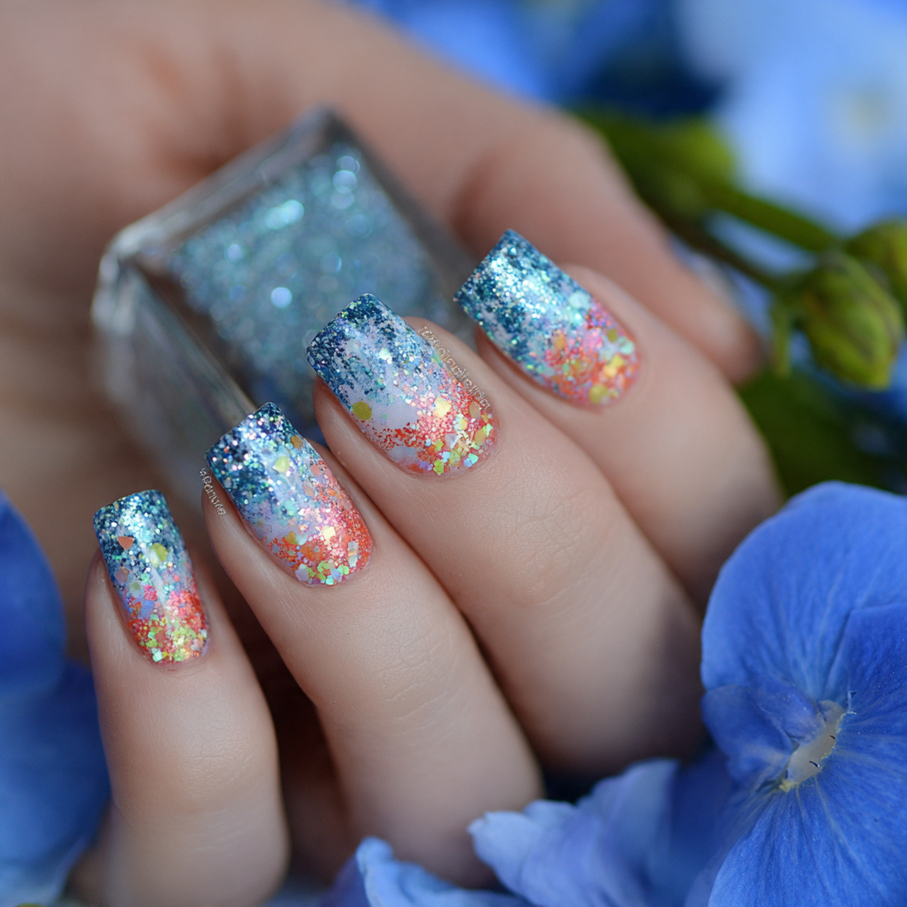 Summer Nails Square: 16 Chic Designs You’ll Want This Season 12 Glitter Summer Square Nails