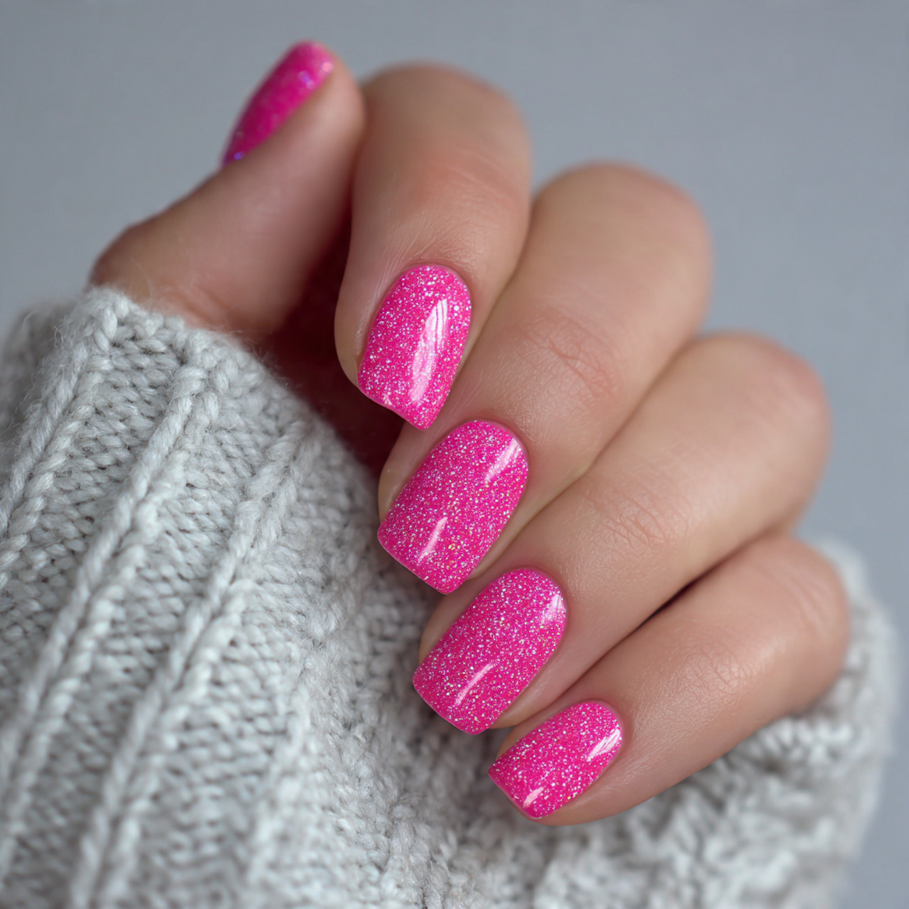 Hot Pink Nails for Weddings