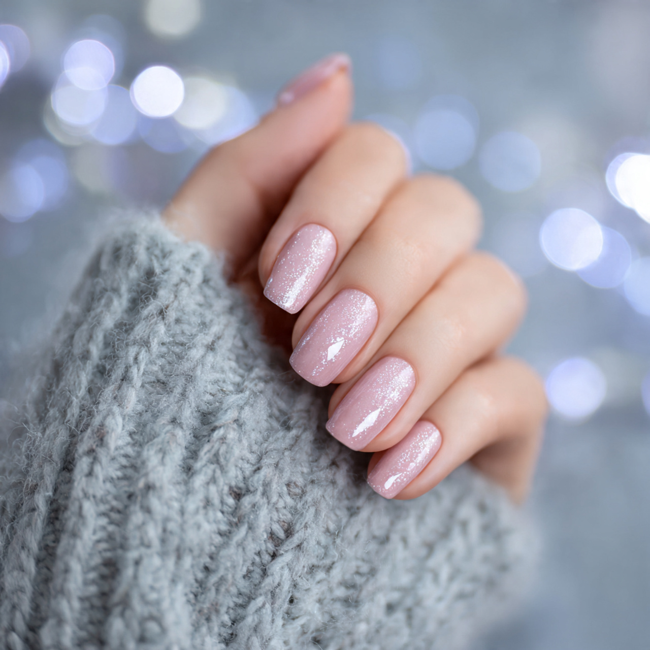 Light Pink Nails for Winter