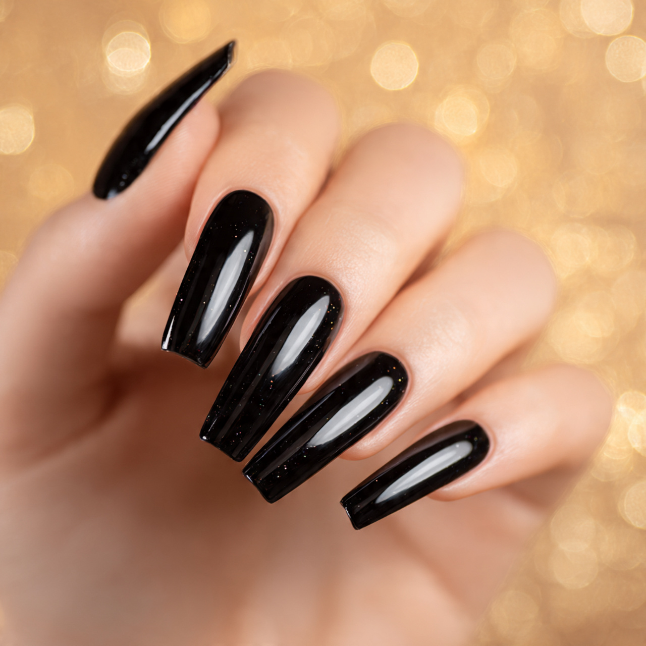 Black Coffin Nails: 18 Stunning Designs You Need to Try in 2026 2 Long Black Coffin Nails Style