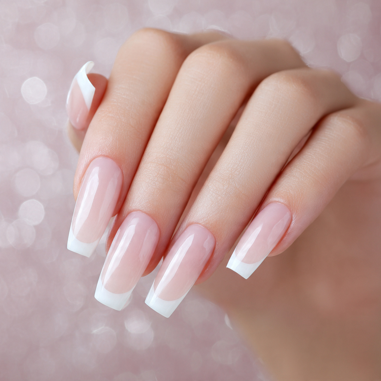 Coffin Nails French Tip: 18 Stunning Designs You Need to Try 2 Long Coffin Nails French Tip Ideas