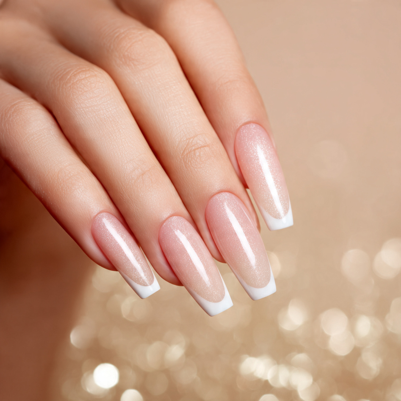 French Tip Coffin Nails: 17 Chic Designs for Elegant Nails 2 Long French Tip Coffin Nails