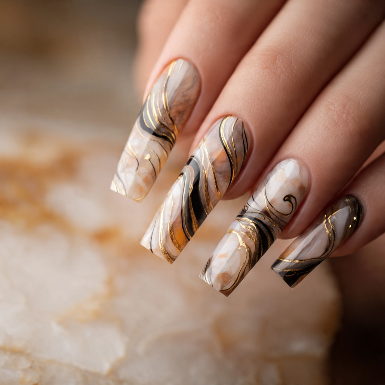 Long Square Nail Designs