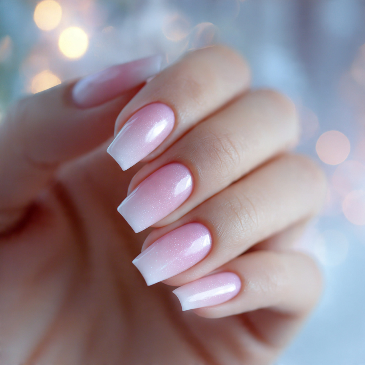 Long Square Ombre Nails