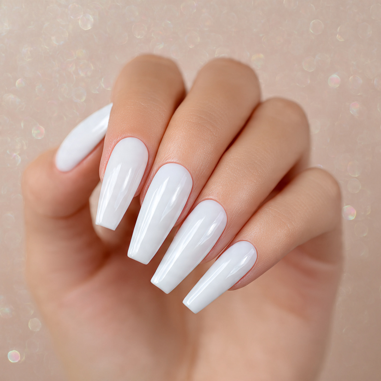 White Coffin Nails: 17 Stunning Designs & Trendy Ideas for 2026 2 Long White Coffin Nails