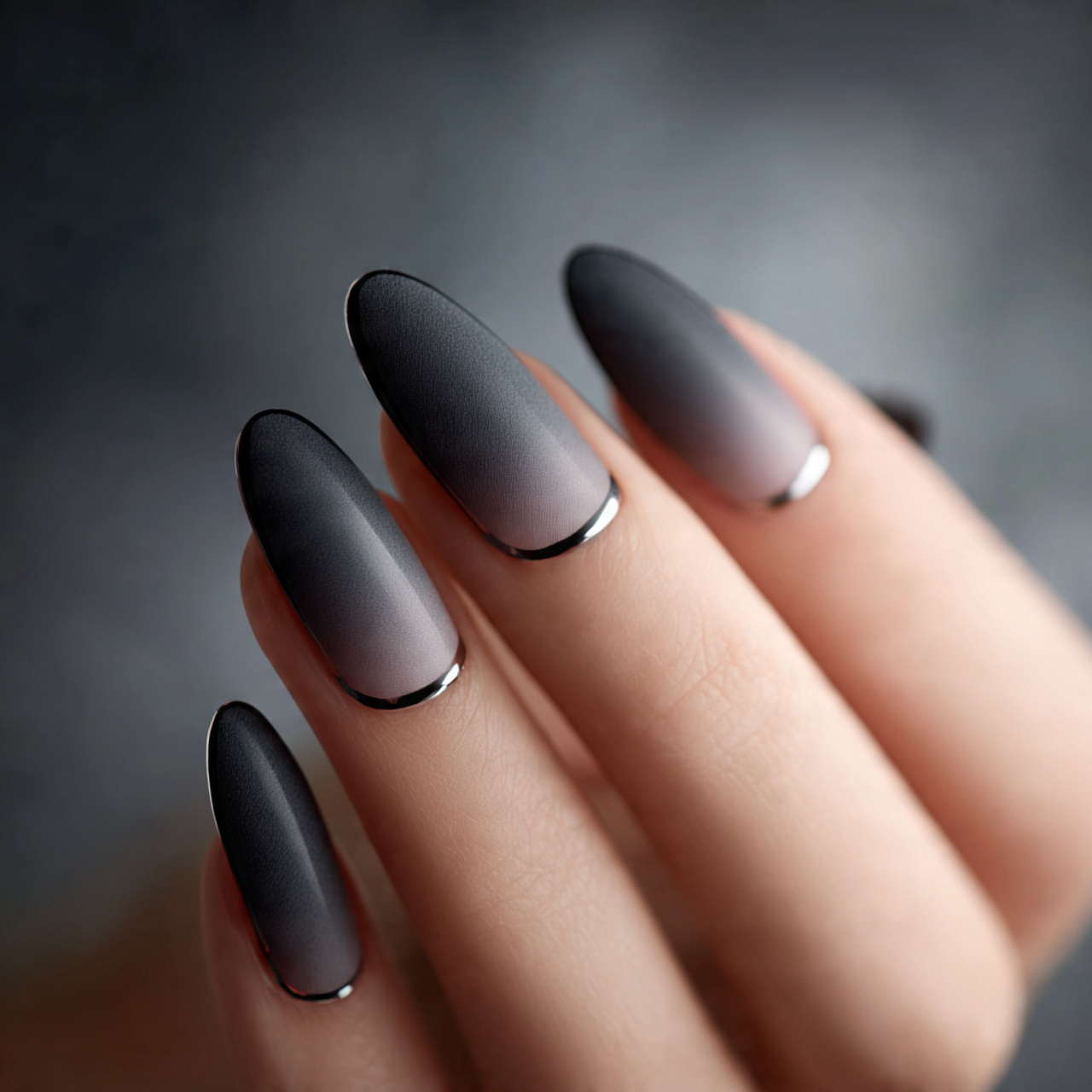 Matte French Nails Oval Finish