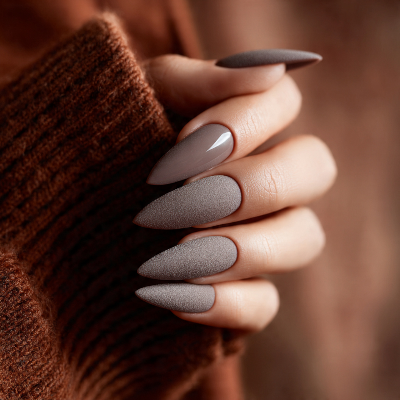 Long Stiletto Nails: 13 Fierce, Glam & Unforgettable Looks 8 Matte Long Stiletto Nails Ideas