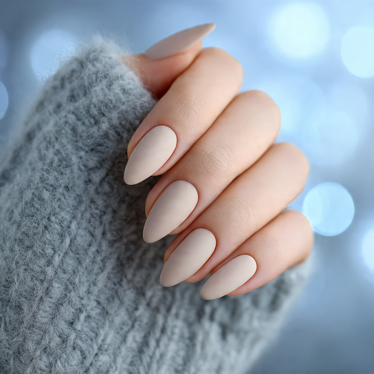 Matte Nude Acrylic Nails