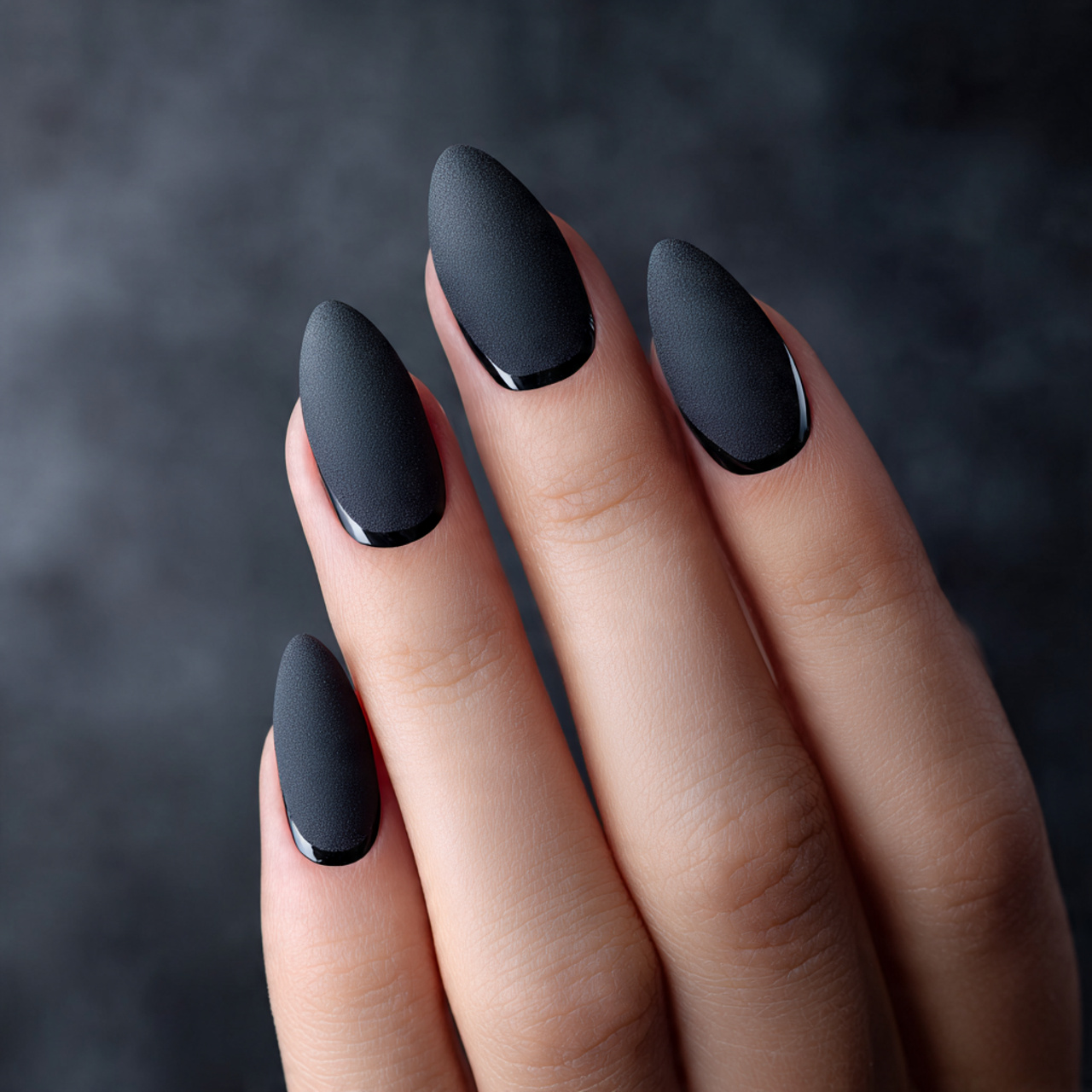 Matte Oval Shaped Nails