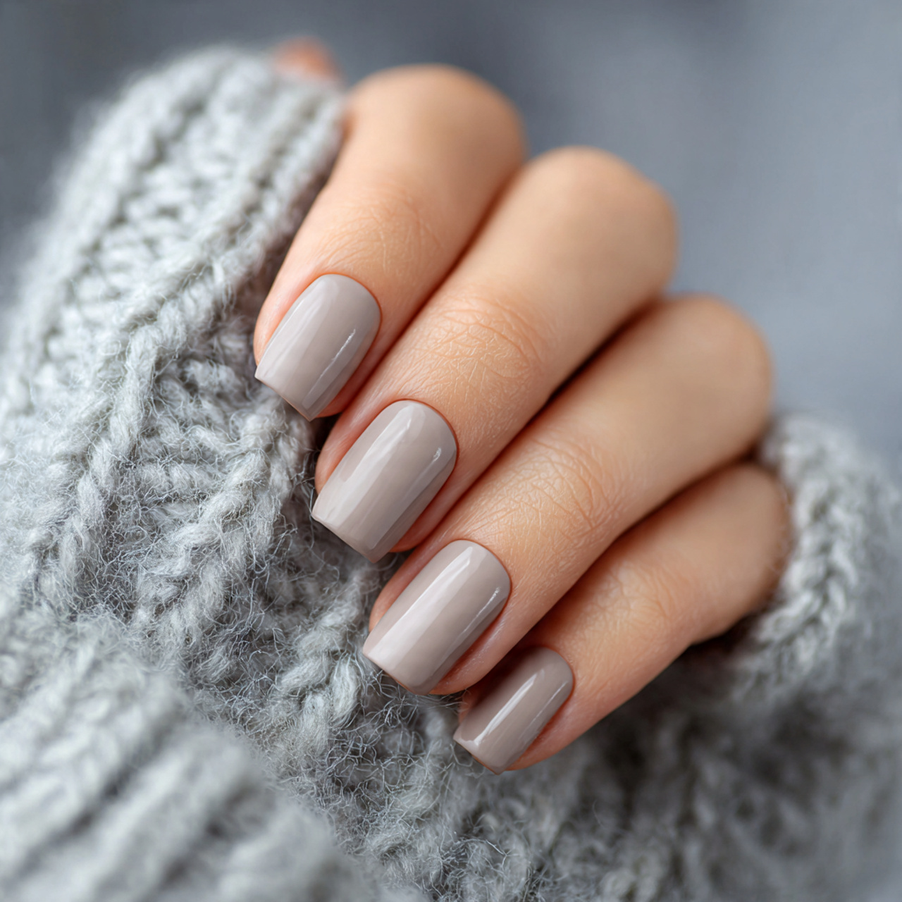 Matte Short Nude Nails