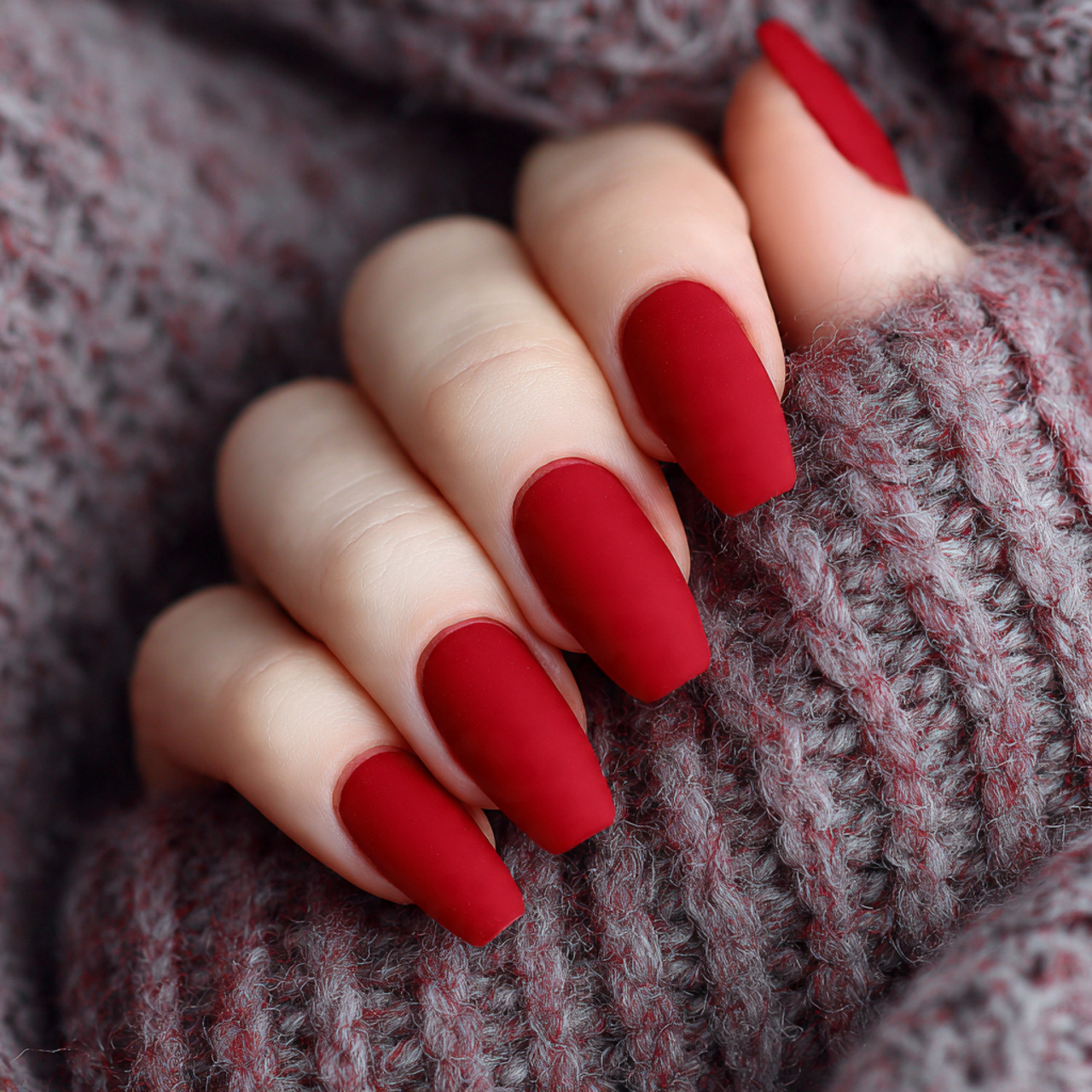 Red Coffin Nails: 17 Bold, Elegant & Trendy Nail Ideas 4 Matte vs Glossy Red Coffin Nails