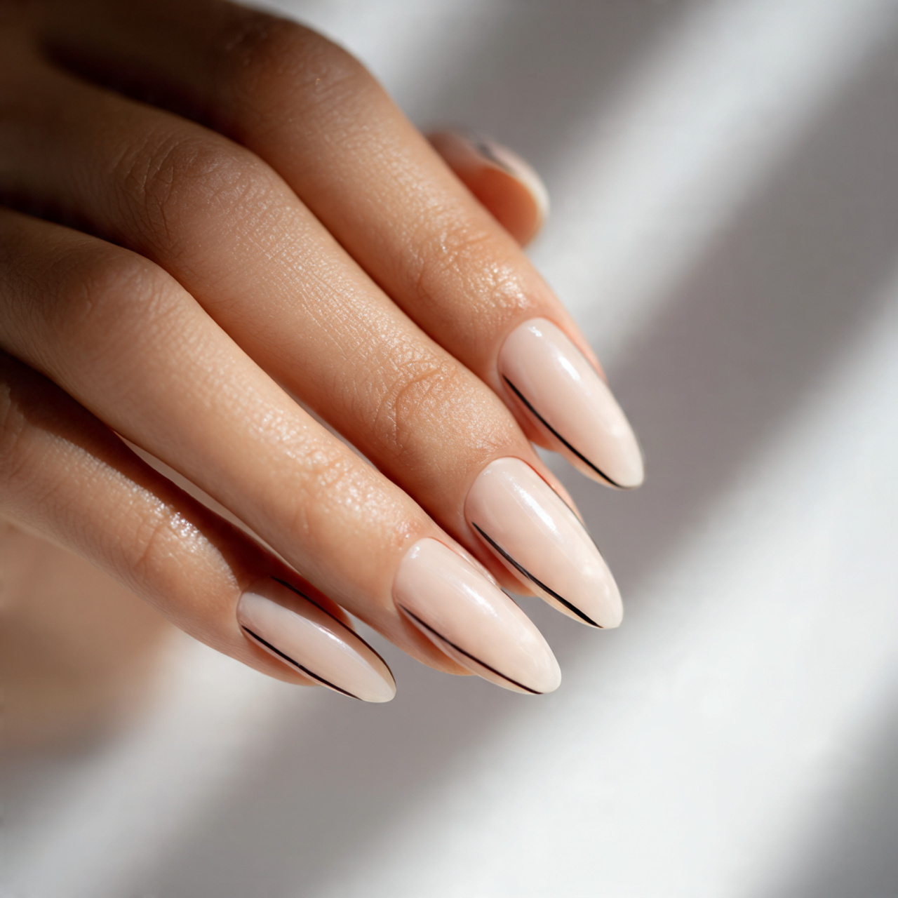 Minimalist Nude Acrylic Nails