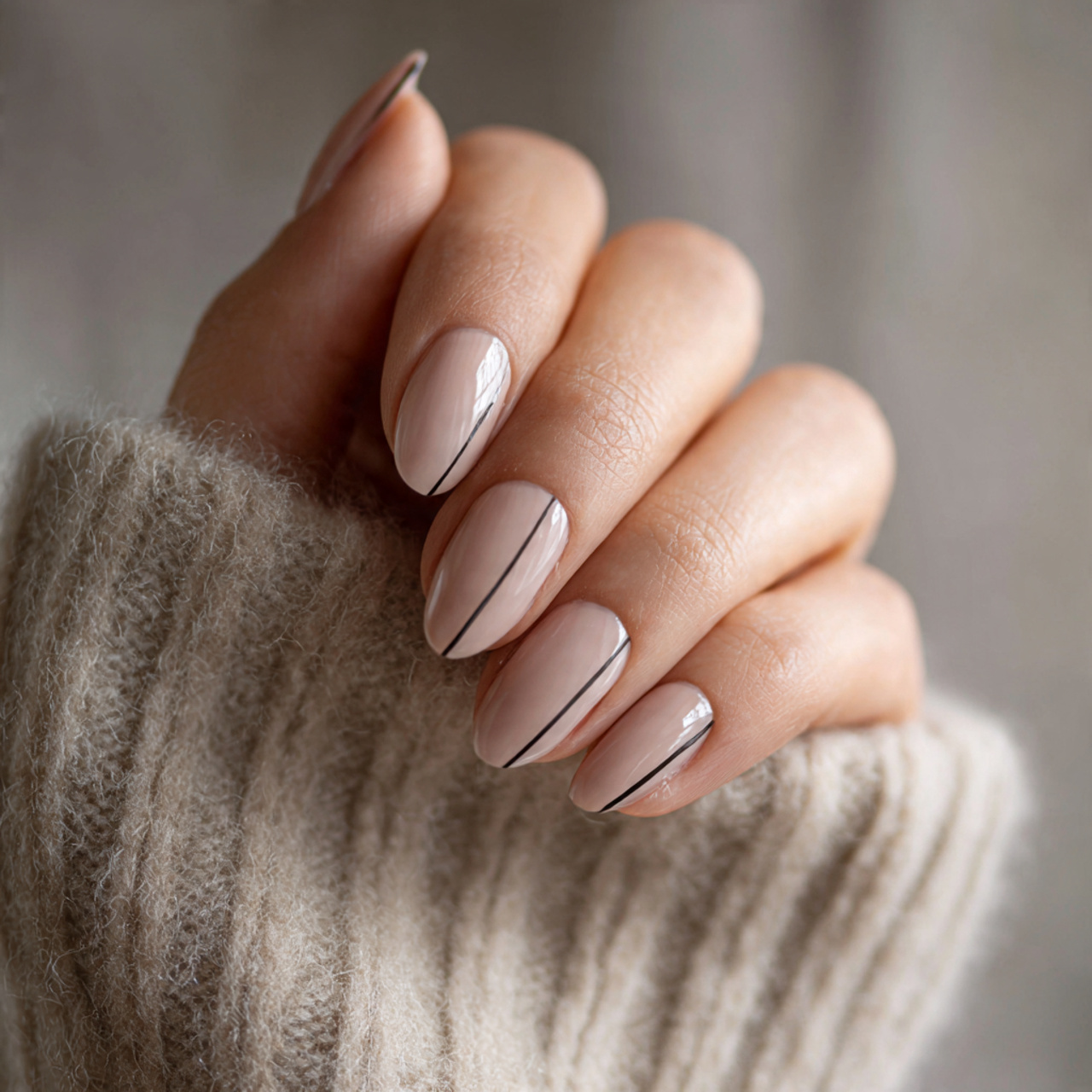 Minimalist Oval Shaped Nails