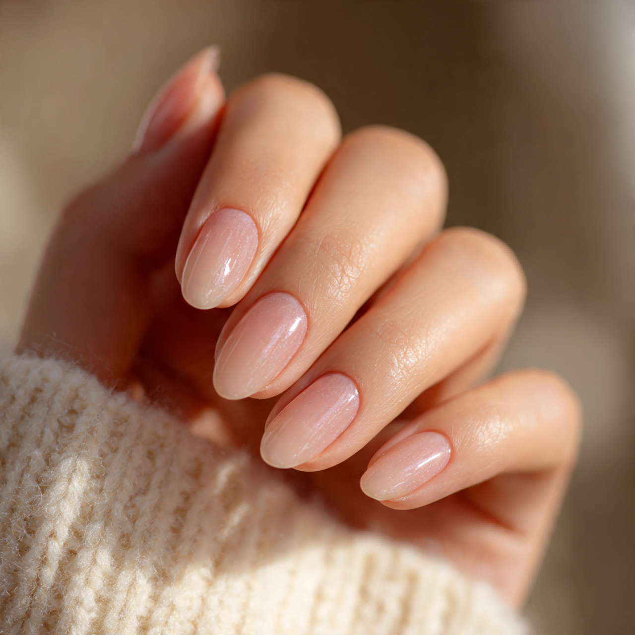 Natural Oval Shaped Nails
