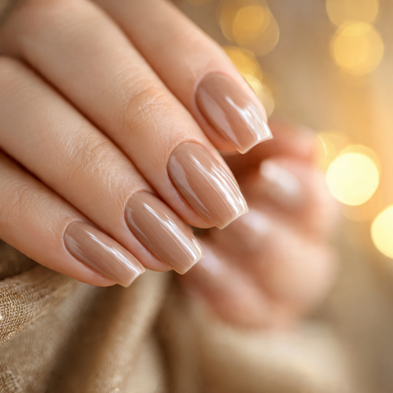 Nude Short Coffin Nails
