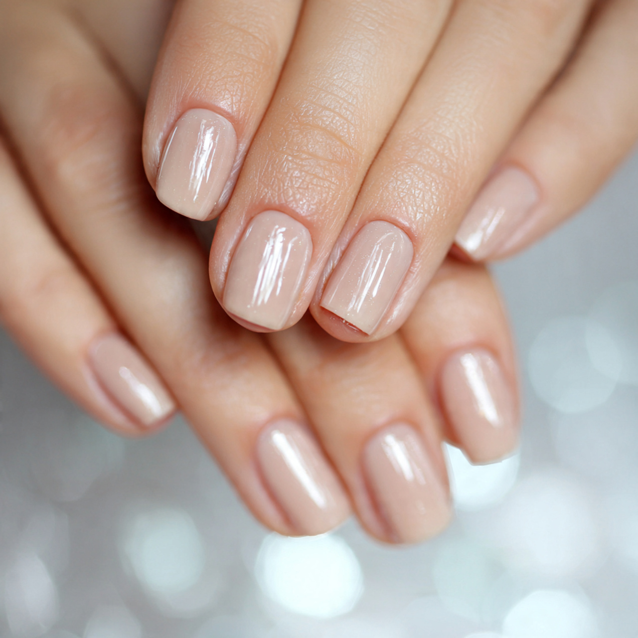 Nude Short Gel Nails