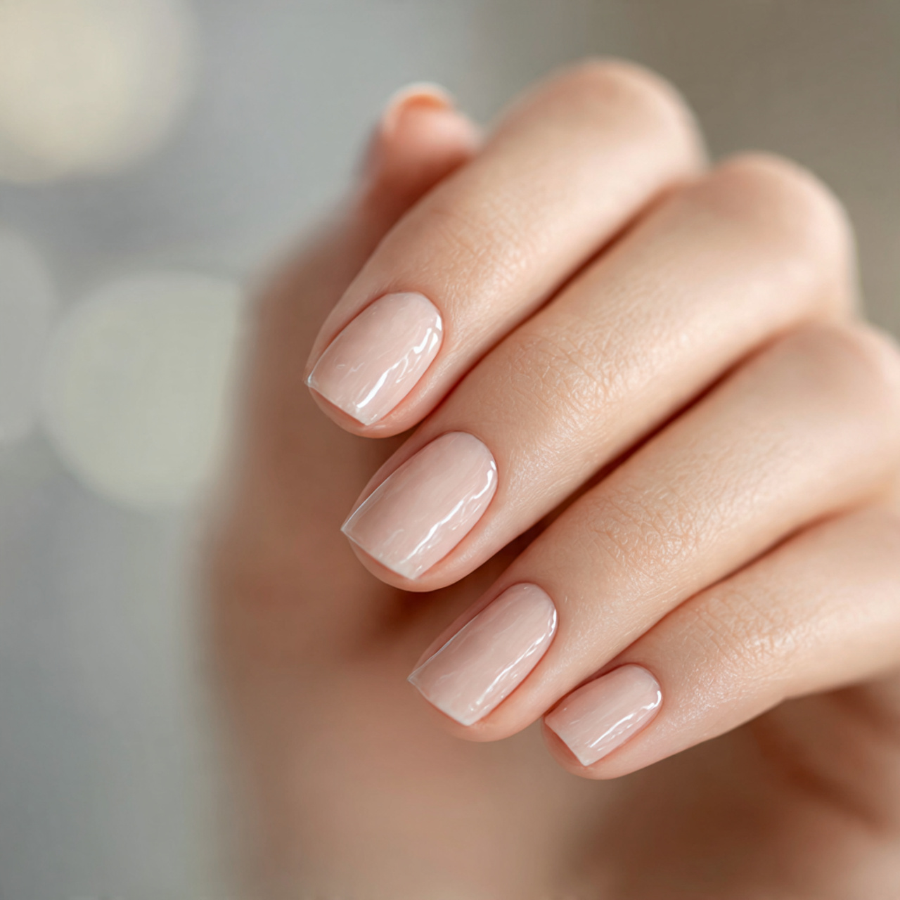 Nude Short Nails for Work