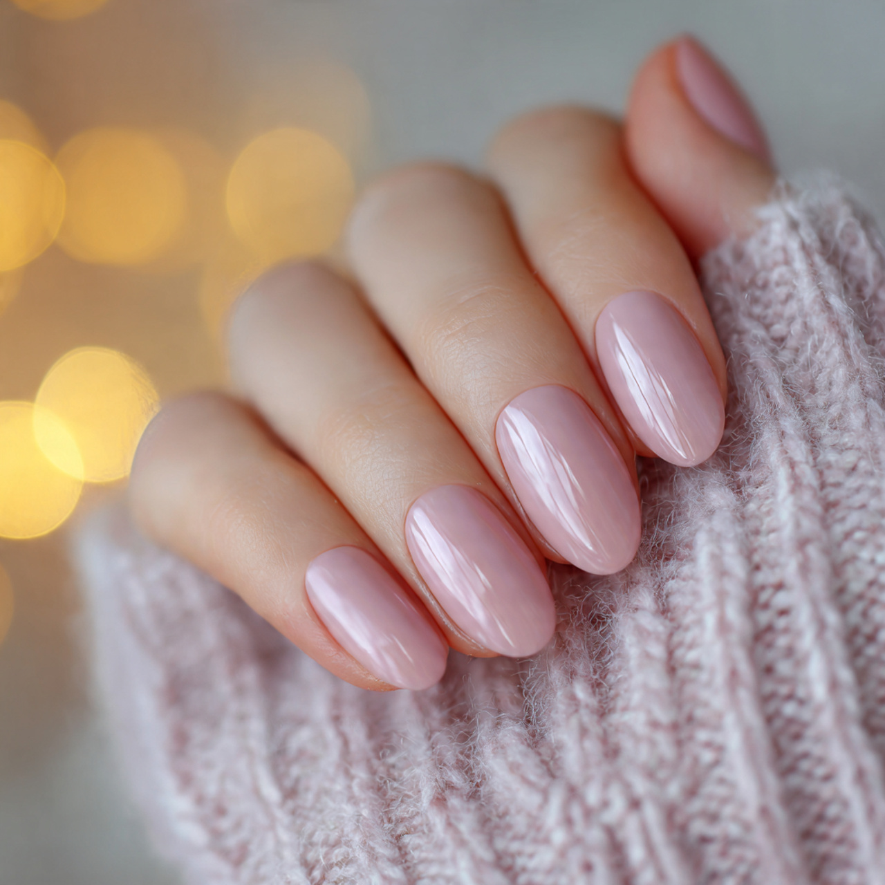 Nude Short Round Nails