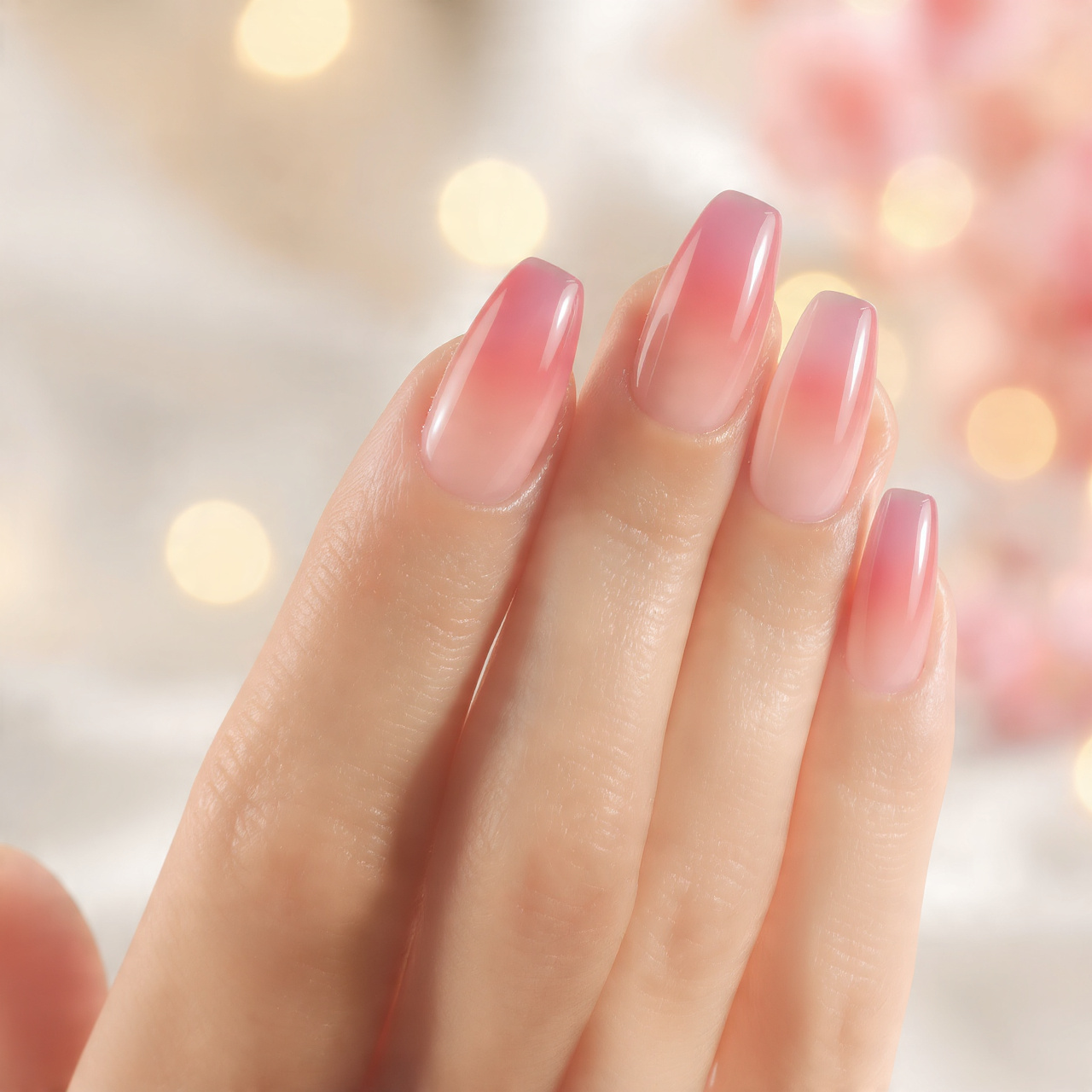 Ombre Baby Pink Nails