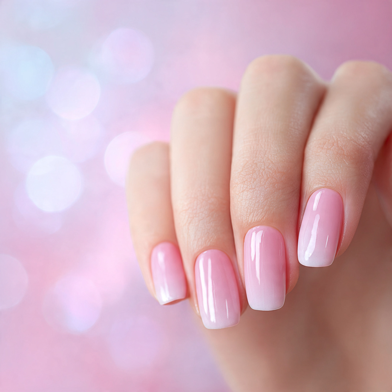 Ombre Light Pink Nails