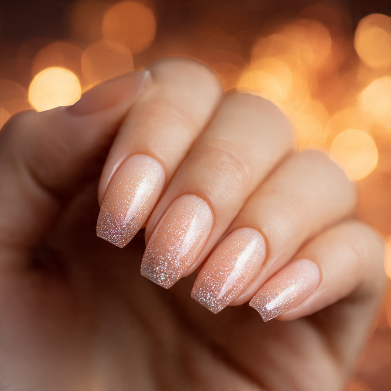 Nude Glitter Nails: 17 Stunning Styles to Sparkle in Style 5 Glitter Ombre Nude Nails
