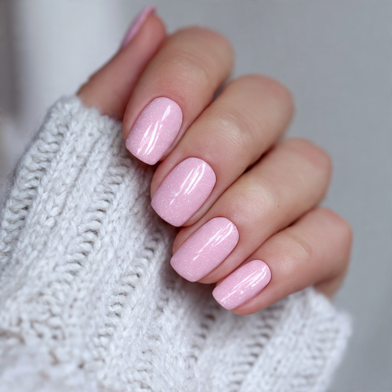 Pastel Soft Pink Nails