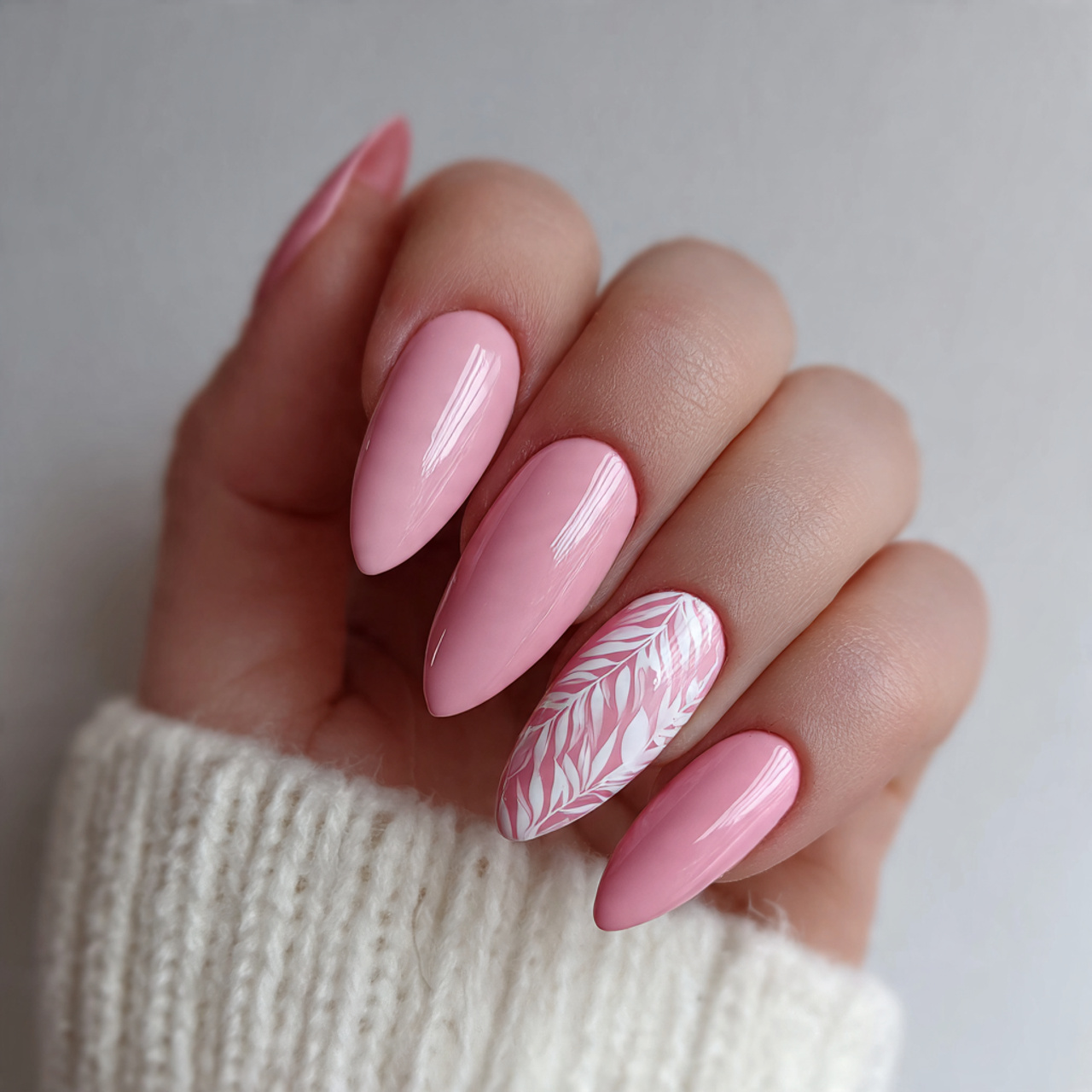 Pink Almond Nails Designs