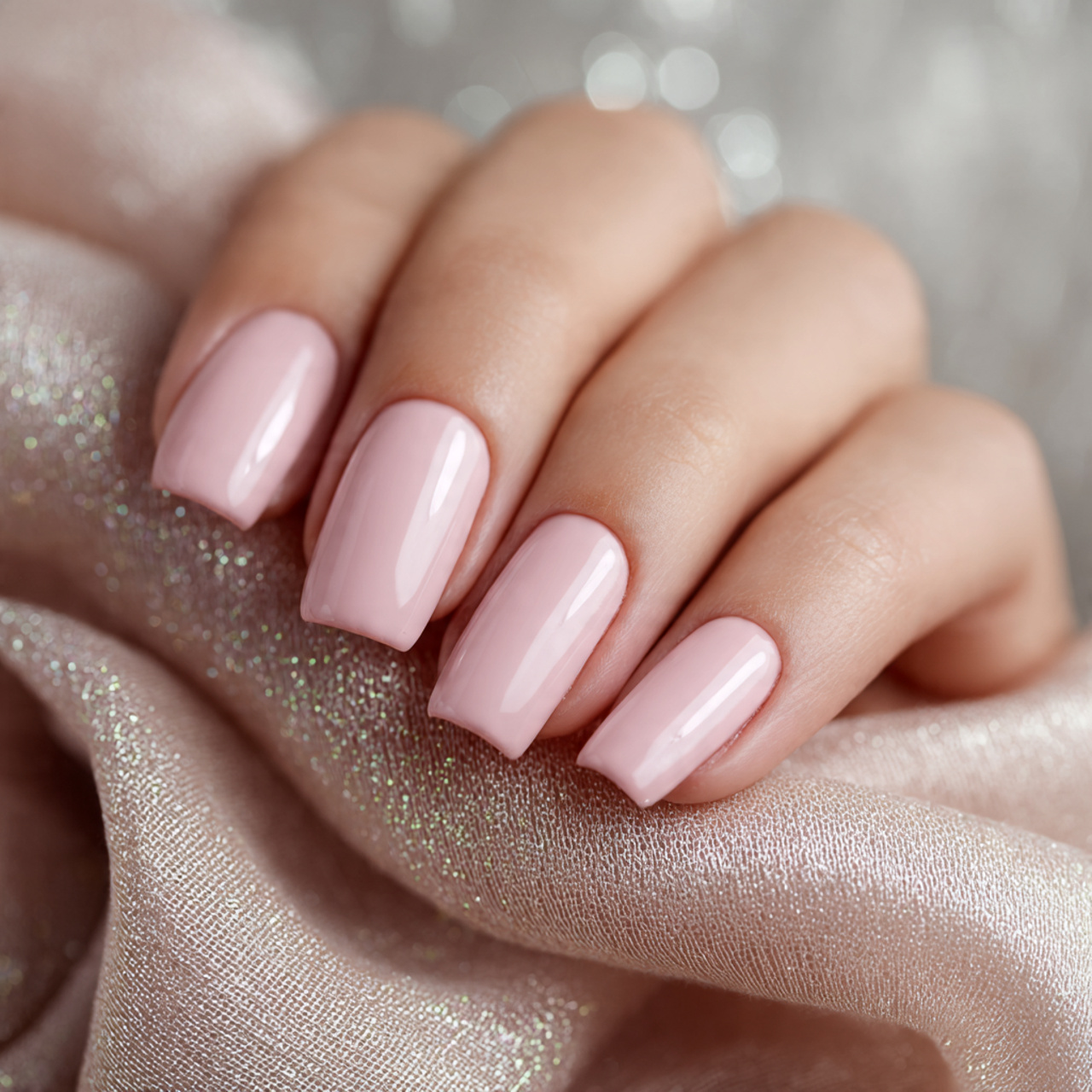 Pink Nude Acrylic Nails
