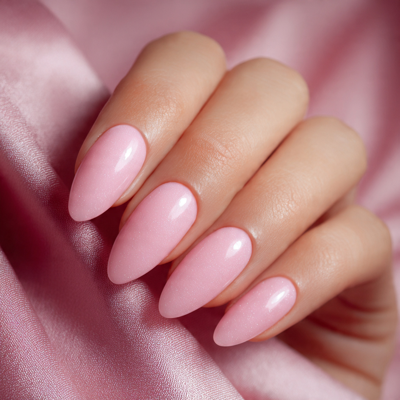 Pink Nude Acrylic Nails